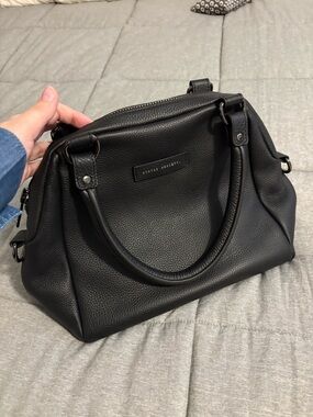 Status Anxiety Black Pebbled Satchel Handbag like new ! Never worn!